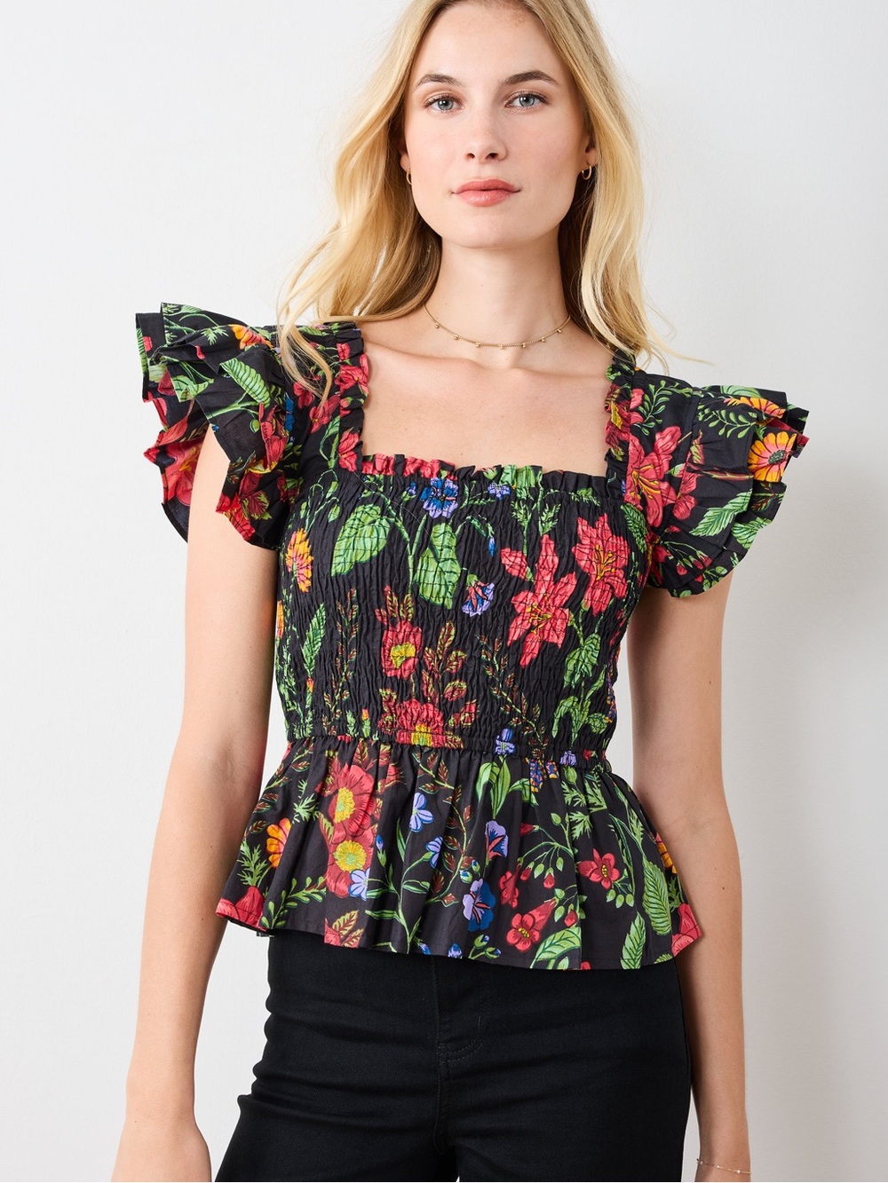 Printfresh Moonlit Botanical - Iris Blouse - Ink
